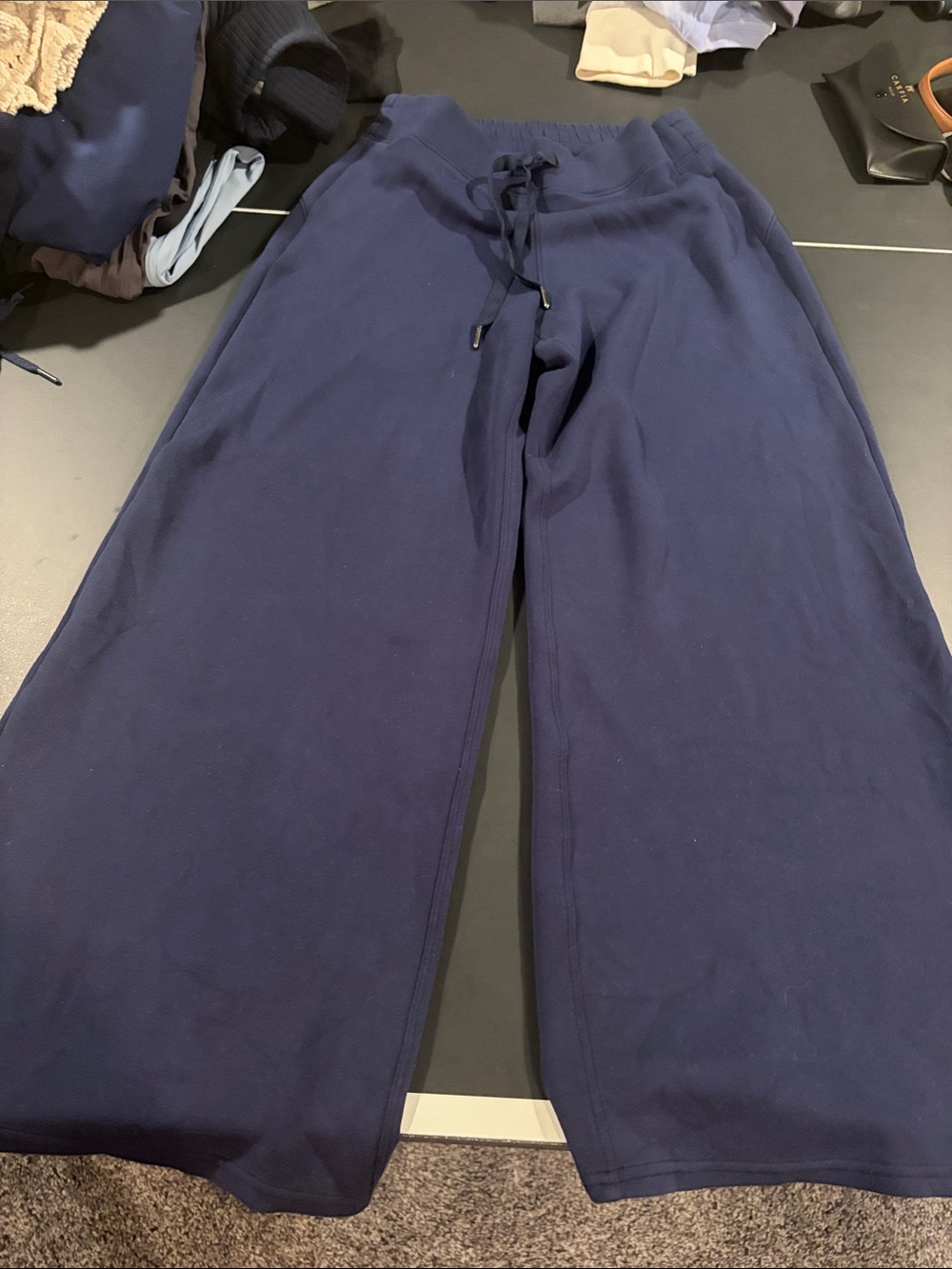 Spanx navy sweatpants
